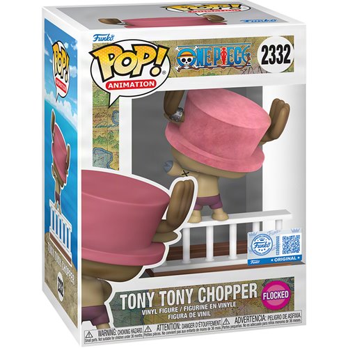 Funko Pop! One Piece Straw Hat Pirates Chopper Flocked Pop! #2332
